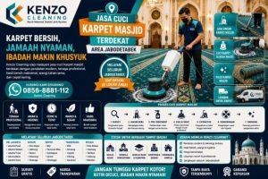 Jasa Cuci Karpet Masjid Terdekat Area Jabodetabek Profesional | Kenzo Cleaning
